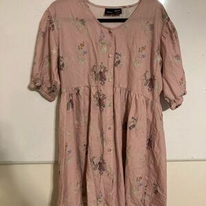 Cakeworthy x Disney Sleeping Beauty Babydoll Dress Puff Sleeve Pink Size xl